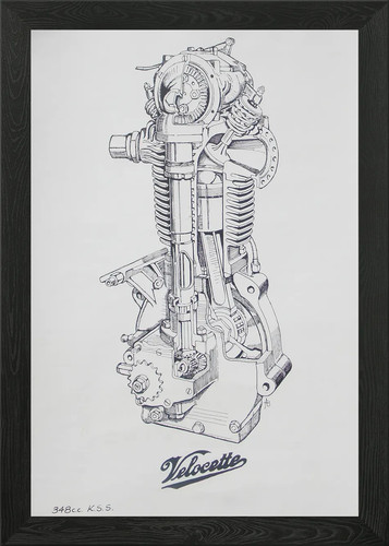 Velocette cutaway engine - velocette,